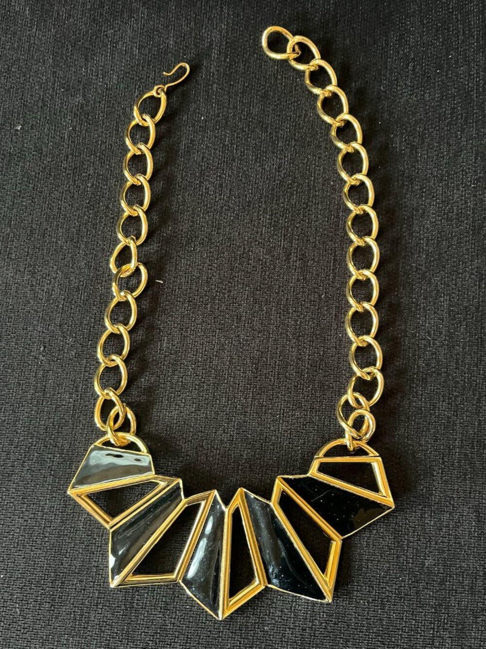 1980s vintage enamel Monet bib necklace